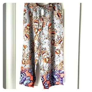 LOFT Drawstring Print Pants
